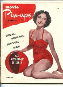 PULP:  MOVIE PIN-UPS-SEPT 1951-LIZ TAYLOR-JANE RUSSELL-SOUTHERN STATES PEDIGR...