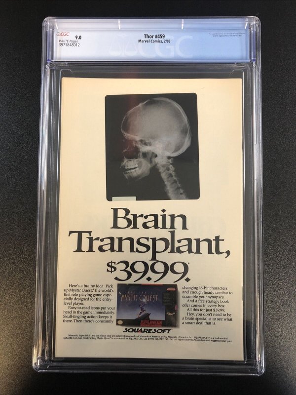 Thor (1993) # 459 (CGC 9.0 WP) | Eric Masterson Becomes Thunderstrike