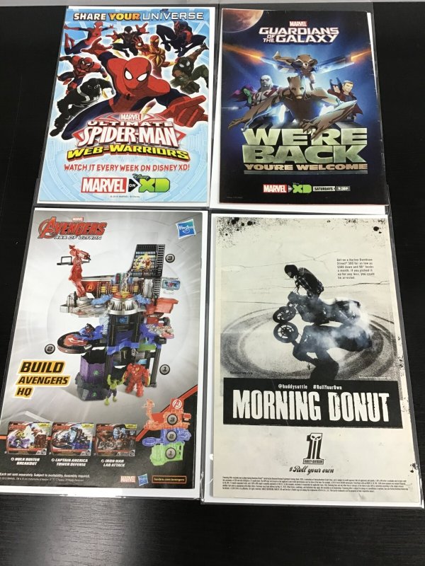 4PC MARVEL UNIVERSE GUARDIANS OF THE GALAXY LOT (9.) #2, 2 (VARIANT),4,5!! 2015