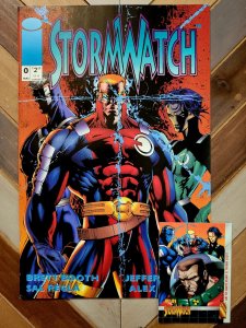Lot of 2: Stormwatch #0-1 (Image 1992) Key Many 1st Apps, Trading Cards! Jim Lee