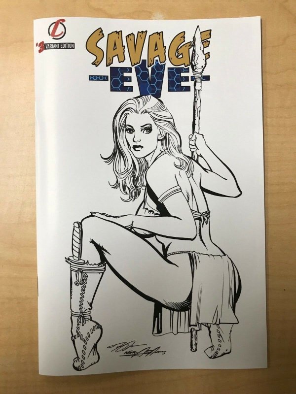 SAVAGE EVE #3 Joel & Neal Adams SKETCH Variant Cover Kickstarter Counterpoint