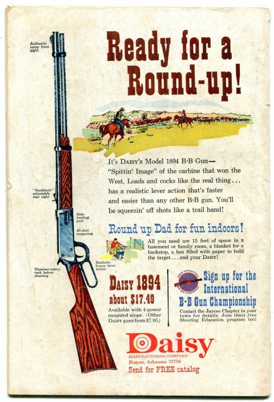 TUFF GHOSTS #29 1967-SPOOKY-HARVEY COMICS ROCK COVER FR/G