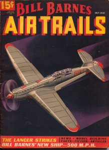 Bill Barnes Air Trails 7/1936-hero pulp-15¢ price-George L Eaton-FN-