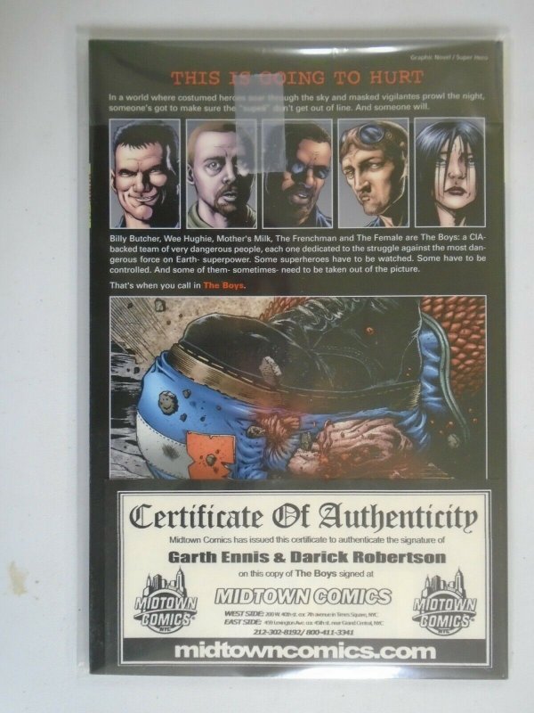 The Boys TPB #1 SC Signed with CoA NM (2007 1st Printing Dynamite)