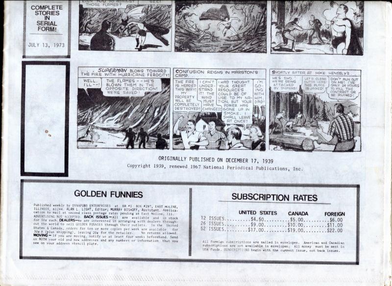 Golden Funnies #7 1973-newspaper comics reprints-Mandrake-Superman-Krazy Kat-NM