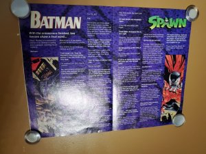 comic poster Spawn Vs versus Batman poster and interview with both IMAGE D.C.  