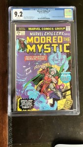 Marvel Chillers #1 CGC 9.2 (NM+) 1975 - 1st Modred the Mystic from Wandavision