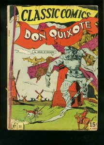 CLASSIC COMICS #11 HRN 21-DON QUIXOTE-QUEENS HOME EDITION-good plus G+