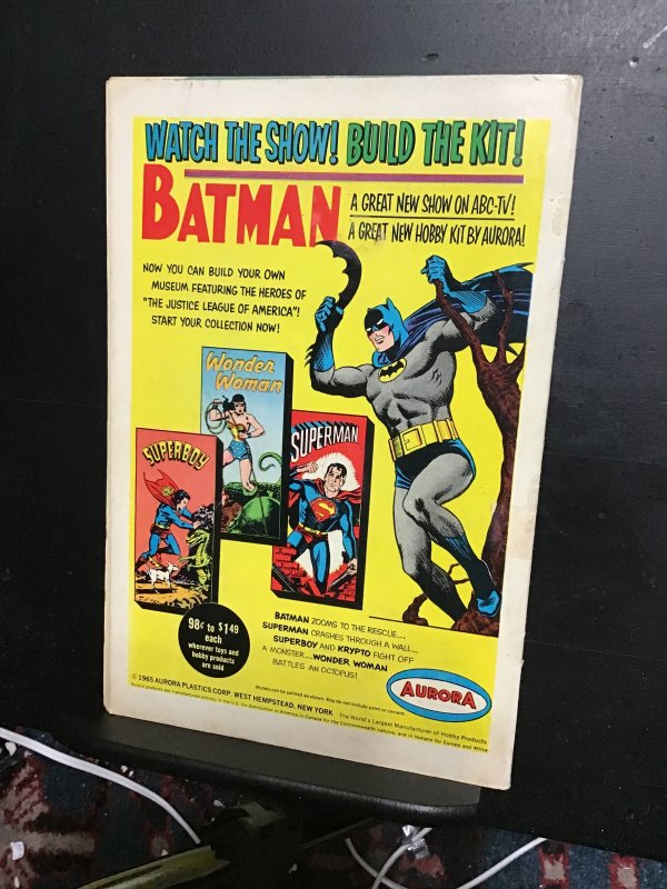 Superman #186  (1966) mid grade séance cover! Batman appearance! FN Wow!