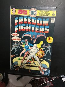 Freedom Fighters #1 (1976) High grade 1st issue key black cover! VF Wow!