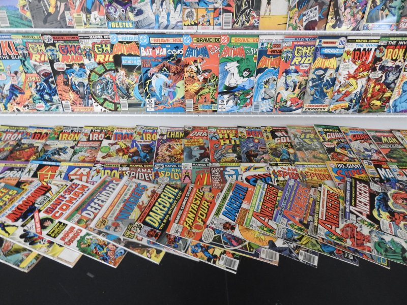 Huge Lot 170+ Silver/Bronze Comics W/ Hulk, Daredevil, Iron Man, +More! See desc