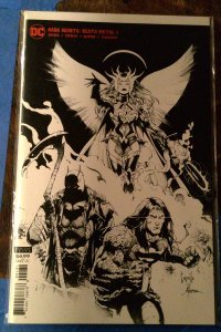 Dark Nights: Death Metal #1 Greg Capullo, Midnight Party Black & White Variant