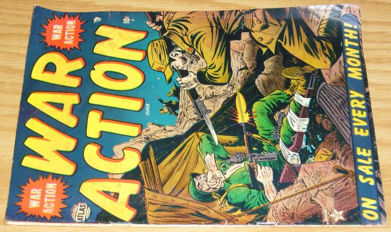 War Action #3 VG june 1952 - korean war - golden age atlas comics