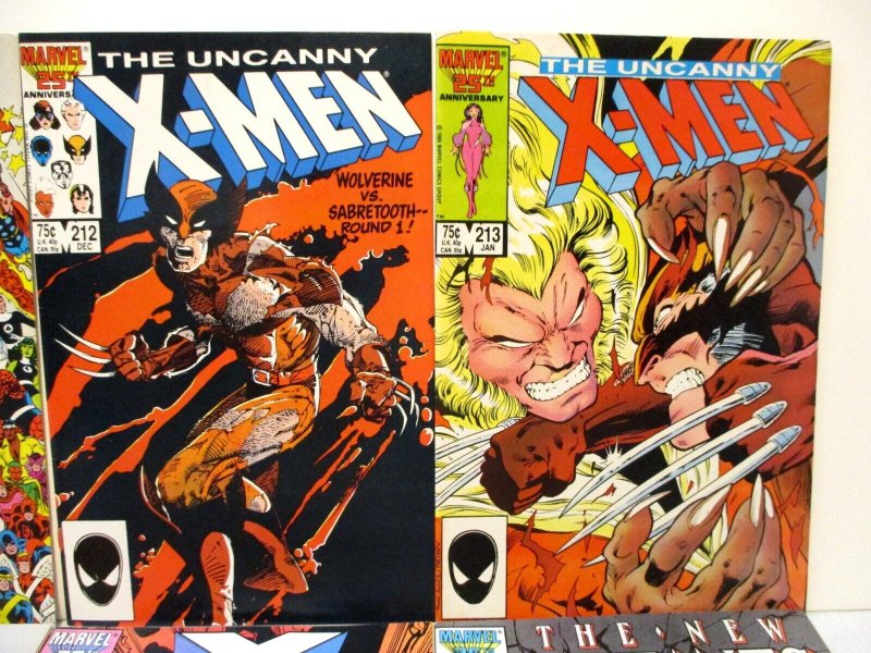 Uncanny X-Men Mutant Massacre #210, 211, 212, 213 & More - Set 12 Comics- Marvel 