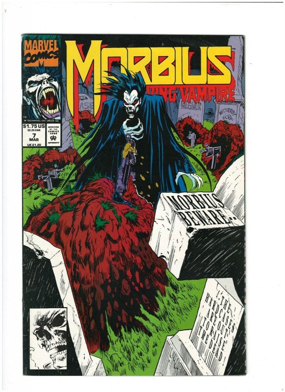 Morbius #7 VF- 7.5 Marvel Comics 1993 Living Vampire 
