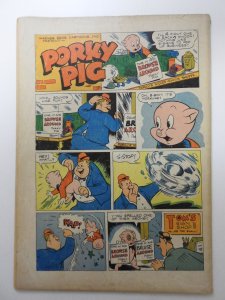 Four Color #322 (1951) Porky Pig in Roaring Rockets! Solid VG Condition!