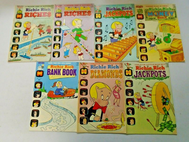 Early Bronze Age Harvey Richie Rich 20¢ Covers Comic Lot 21 Different Avg 5.0 