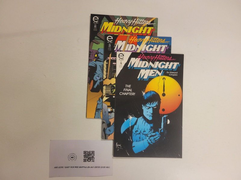 3 Midnight Men Epic Comic Books #2 3 4 63 TJ11