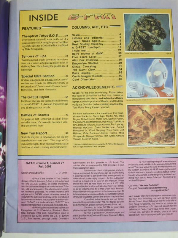 G-Fan Magazine #25 (1997) and 77 (2006) Godzilla Ultraman Kaiju Monster Madness!