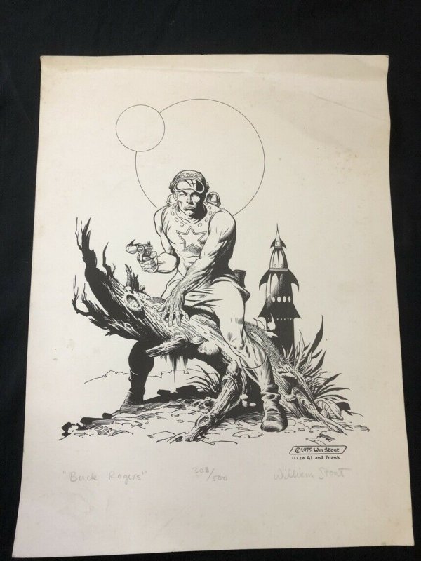 Buck Rogers by William Stout Print signed & numbered 308/500 1975