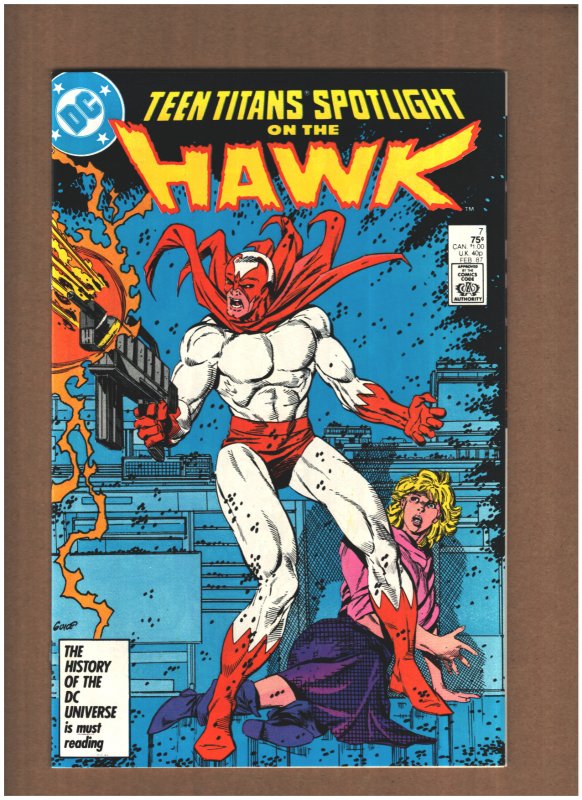 Teen Titans Spotlight #7 DC Comics 1987 HAWK VF/NM 9.0