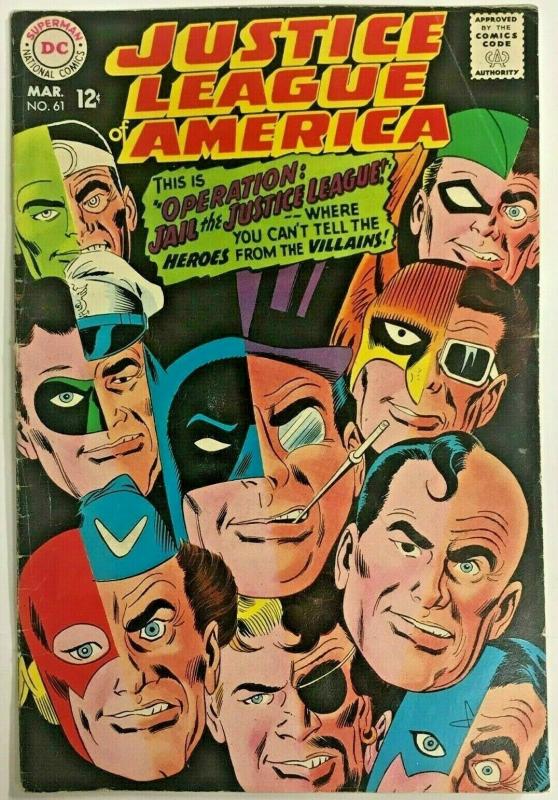 JUSTICE LEAGUE OF AMERICA#61 VG-F 1968 DC SILVER AGE COMICS