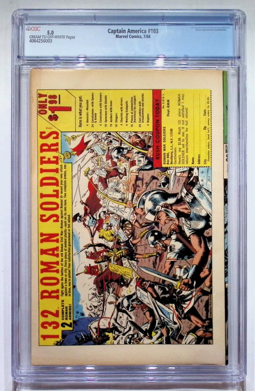 Captain America #103 (1968) Captain America CGC 5.0
