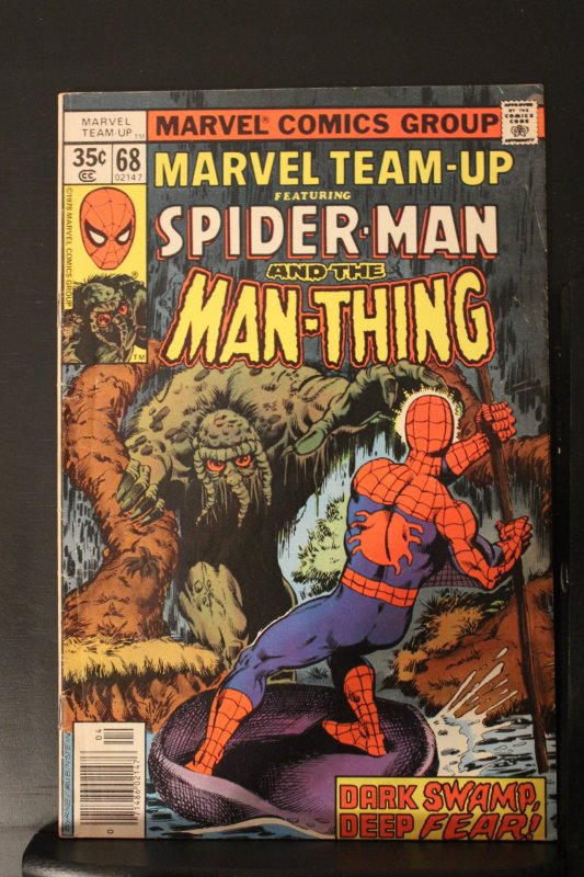 Marvel Team-Up #68 (1978) High-Grade VF/NM Man-Thing from hit Werewolf TV Show!