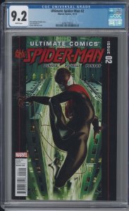 Ultimate Spider-Man #2 CGC 9.2 NM- 2011  Miles Morales First Print Bendis