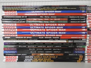 Huge Lot 51 TPB's W/ Spider-Man, Exiles, +More! Avg VF Condition!