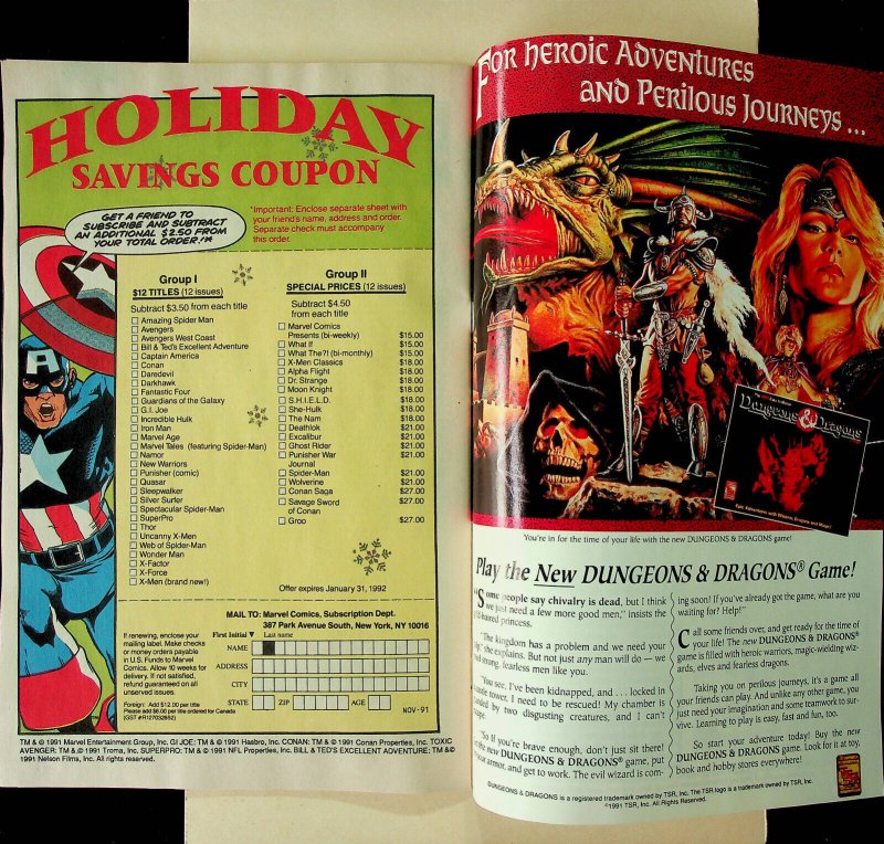 Silver Surfer #61 - (Jan, 1992; Marvel) - Very Fine/Near Mint 