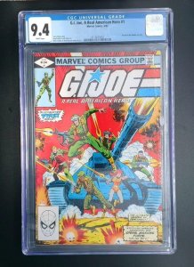 G.I. Joe, A Real American Hero #1,  CGC 9.4 Marvel Comics, 1982 JR1