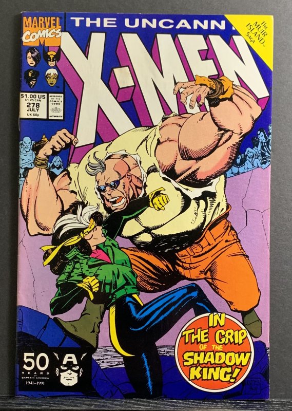 The Uncanny X-Men #278 (1991) Paul Smith Guido Strong Guy / Rogue Cover