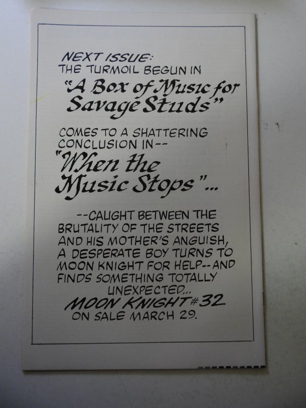 Moon Knight #31 (1983) VF- Condition