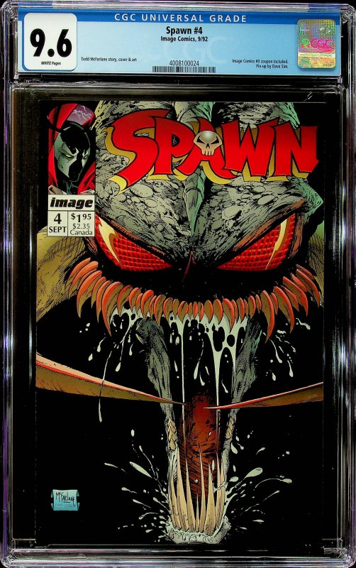 Spawn #4 Direct Edition (1992) - CGC 9.6 Cert#4008100024