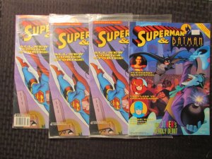 1993 SUPERMAN & BATMAN Magazine #1 (3 copies sealed) #2 VF- LOT of 4