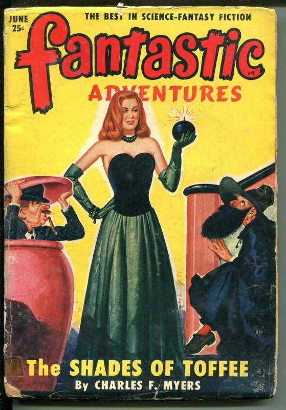 FANTASTIC ADVENTURES 6/1950-ZIFF-DAVIS-PULP SCI-FI-JONES COVER-MYERS-RAY-fr