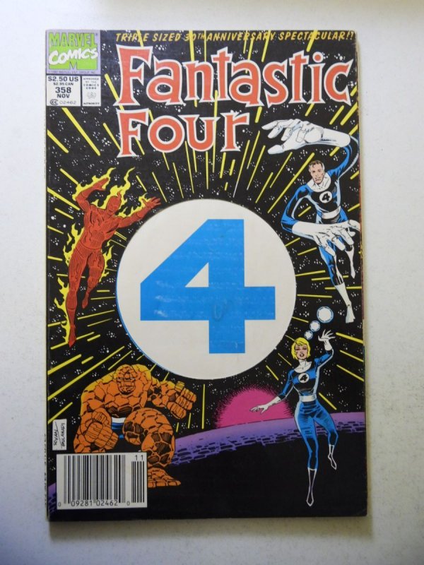 Fantastic Four #358 (1991) VG Condition moisture stains