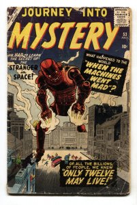 JOURNEY INTO MYSTERY #53 -- 1959 -- Atlas -- Kirby and Ditko robot cover