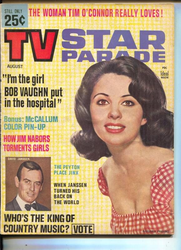 TV Star Parade-Barbara Parkins-Bob Vaughn-David McCallum-Jim Nabors-Aug-1965