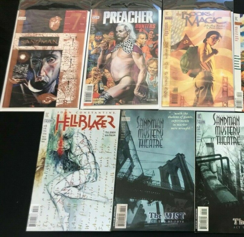 MISC VERTIGO 9PC LOT (VF) SANDMAN!! PREACHER!! BOOKS OF MAGIC!! 1993-96