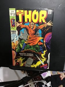 Thor #163 British Variant (1969) Mid high-grade Pluto! Inhumans, Kirby FN/VF