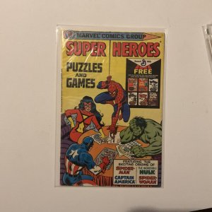 Super Heroes Puzzles And Games Very Good/Fine 3.0 Marvel General Mills 1979