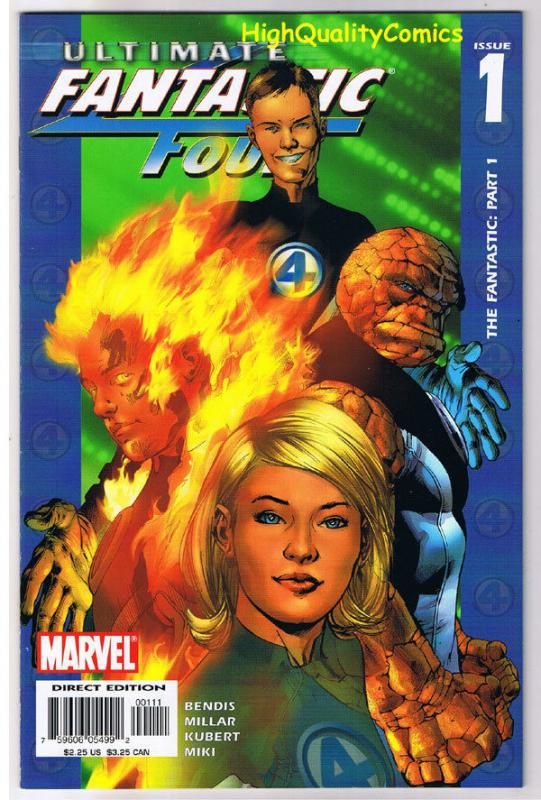 ULTIMATE FANTASTIC FOUR 1, NM+, Bendis, Millar, Kubert, 2004, more FF in store