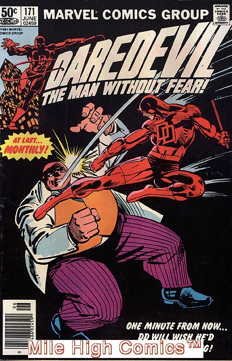 DAREDEVIL  (1964 Series)  (MAN WITHOUT FEAR) (MARVEL) #171 NEWSSTAND Very Good