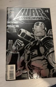 War Machine #1 (1994) his own title- 2 spine breaks. 1 indentation