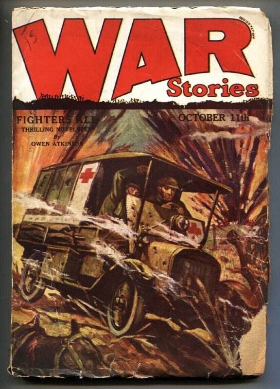 War Stories Pulp October 11 1928- WWI Rudolph Belarski cover