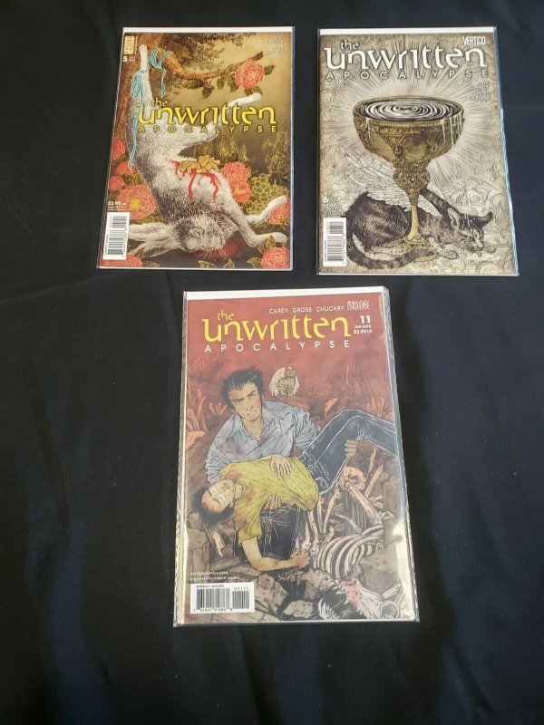 THE UNWRITTEN: APOCALYPSE 11PC (VF/NM) ISSUES #1-11, BAGGED & BOARDED 2014-15