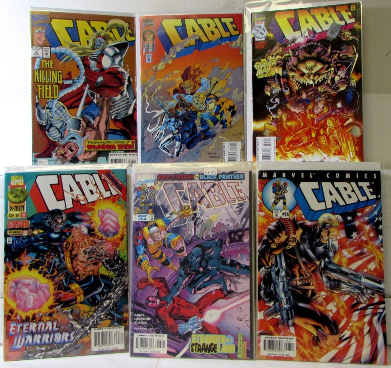 Cable Lot of 6 #9, 18, 27, 35, 54, 94 (1994) Marvel 9.2 NM- 1st Print Comics