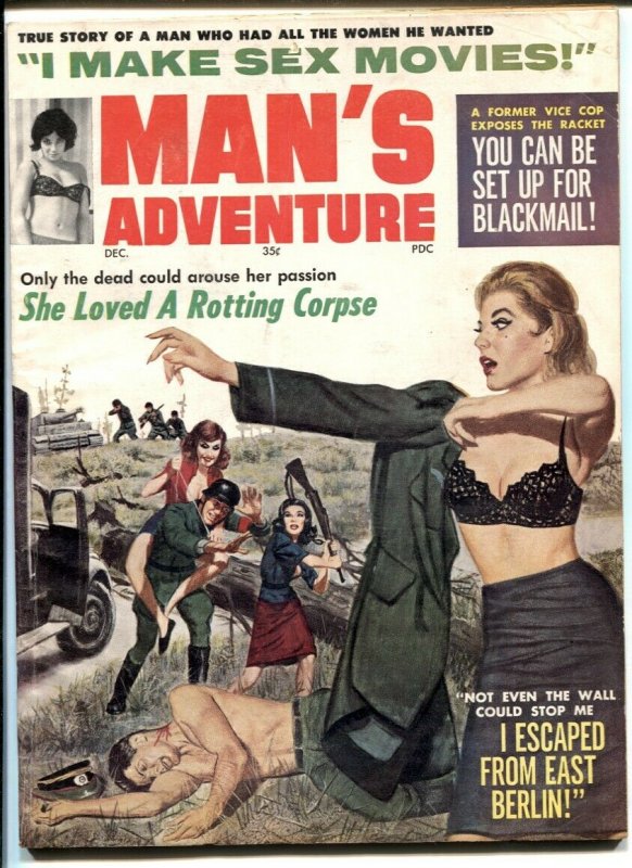 Man's Adventure Magazine December 1964- She Loved a Rotting Corpse